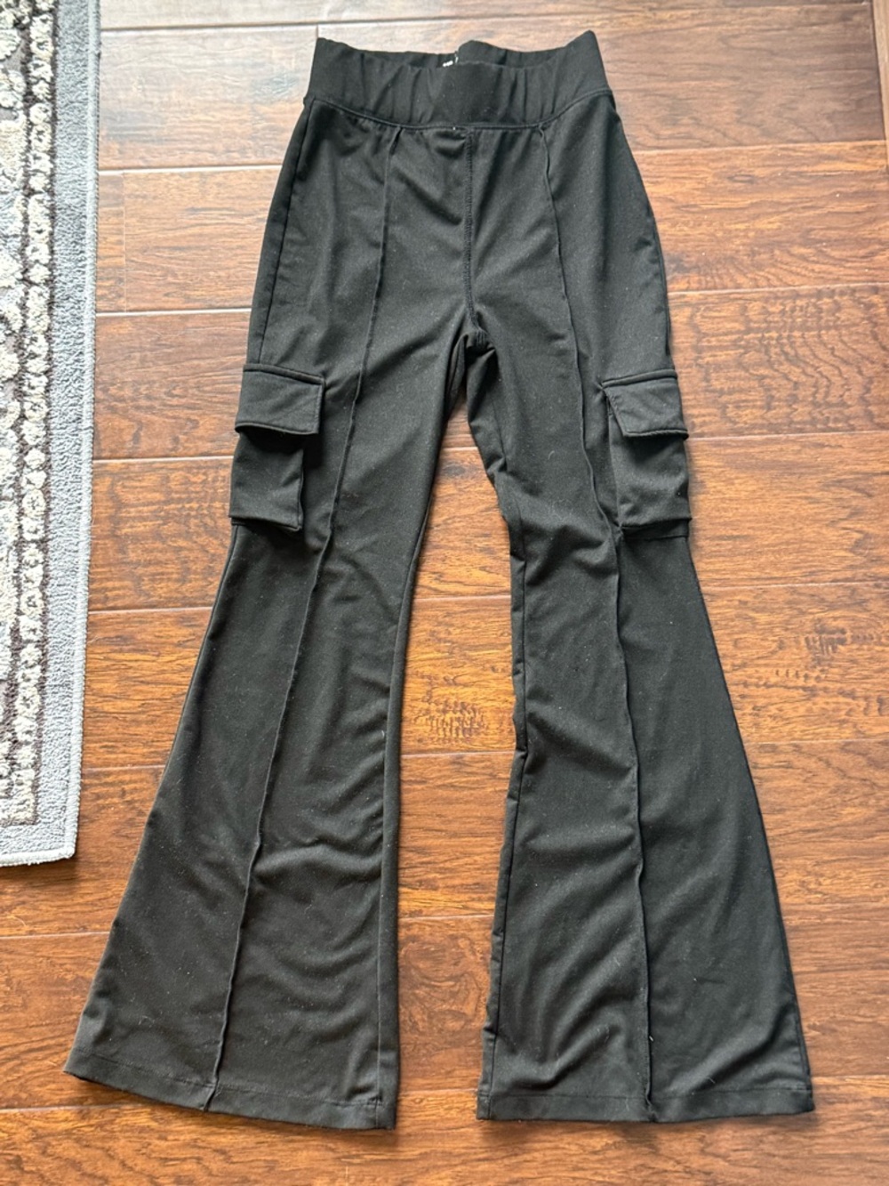 Justice Black Flare Cargo Pants